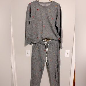 Lou & Grey Embroidered Sweatsuit Set